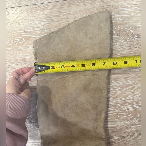 Tan Suede Over-the-Knee Boots - Picture 5 of 16